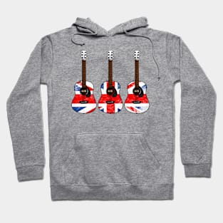 Acoustic Guitar UK Flag Guitarist British Musician Hoodie